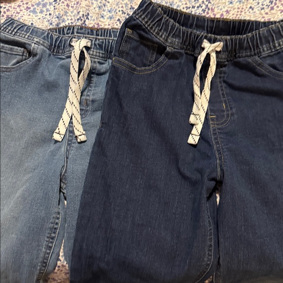 365 Kids set of 2 drawstring blue jeans| size 8 - Picture 5 of 11